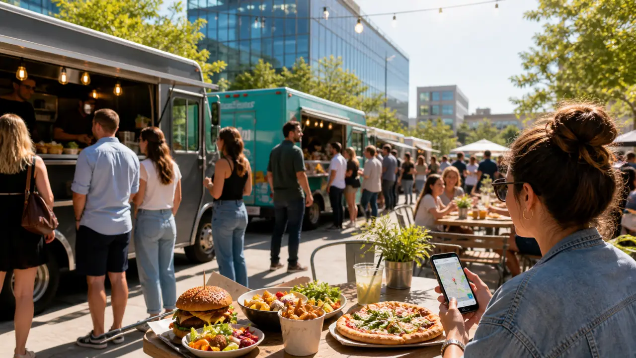 Burger gourmet et frites croustillantes avec ambiance urbaine nocturne