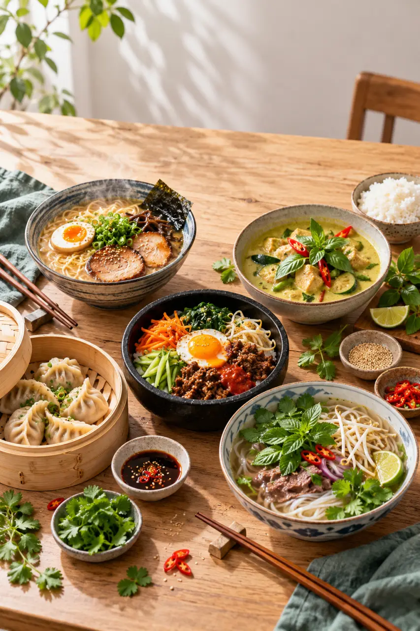 Cuisinez asiatique à la maison : 5 cuisines et des recettes faciles