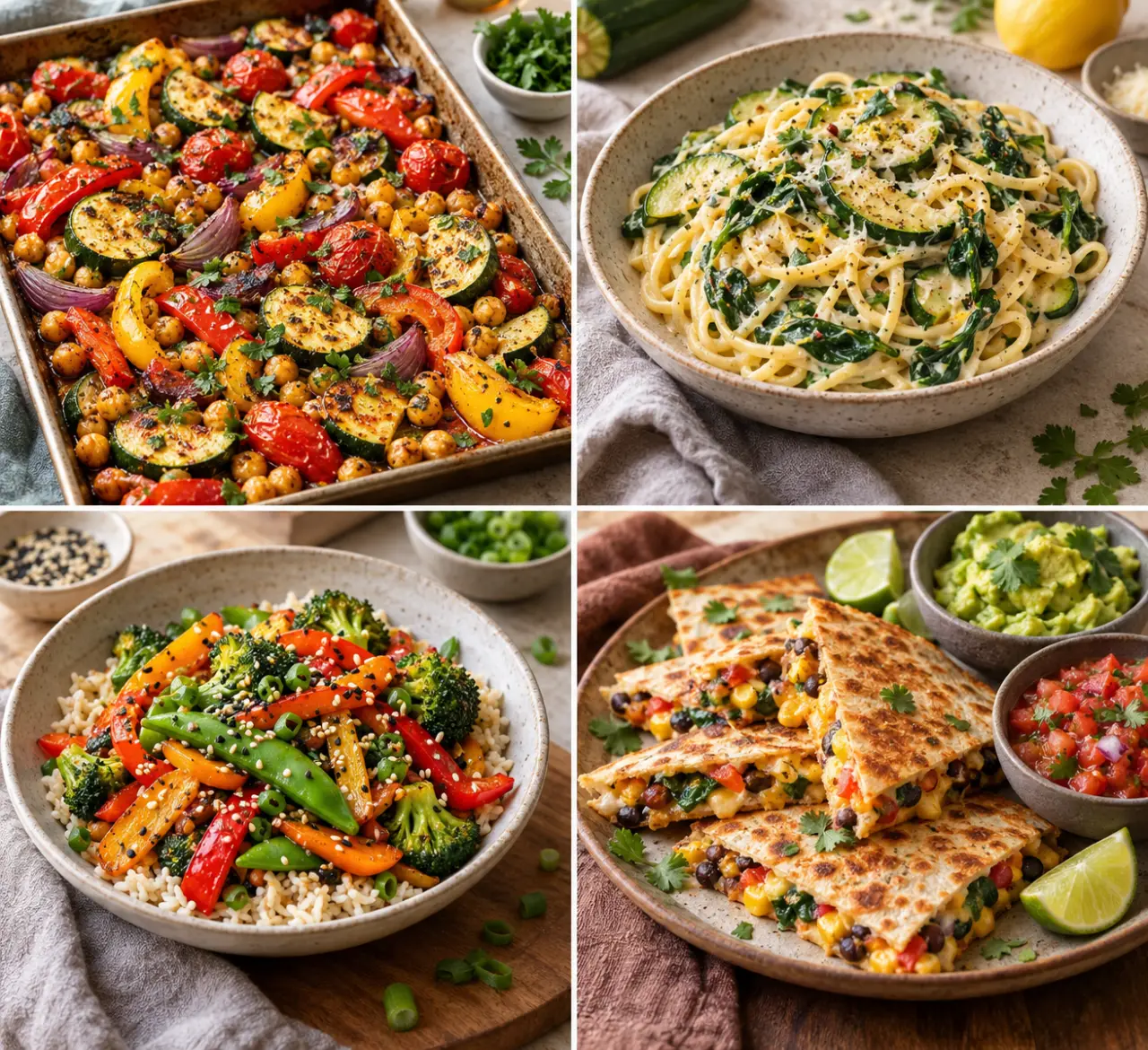 4 formats de recettes de légumes faciles pour dîner en moins de 30 minutes