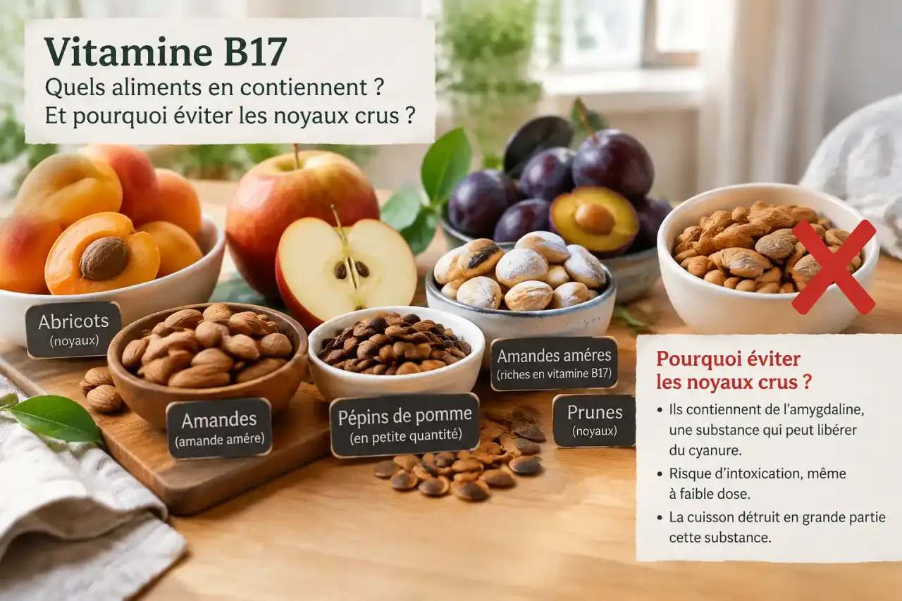 Vitamine B17 : quels aliments en contiennent et pourquoi éviter les noyaux crus ?