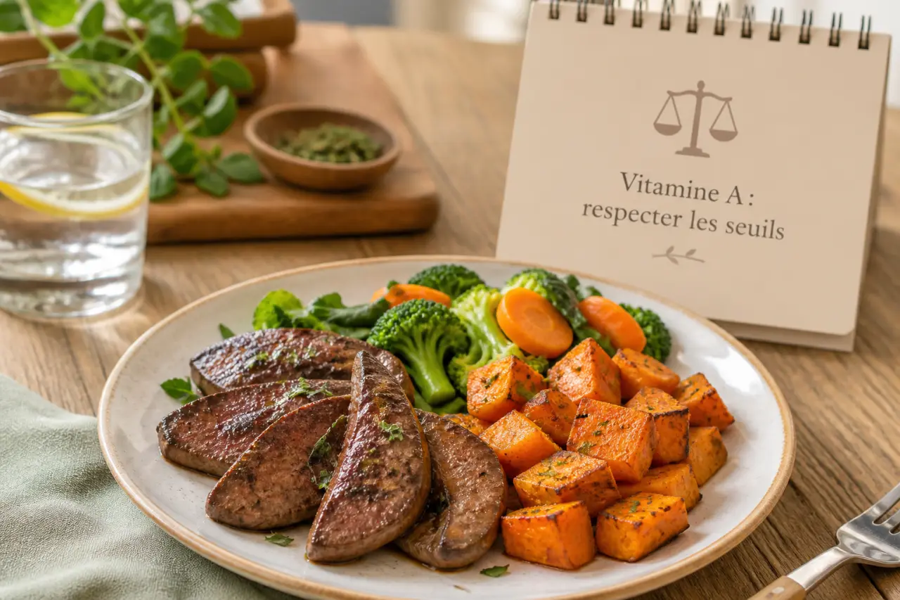 Vitamine A dans l’assiette : foie, patate douce et seuils à ne pas dépasser