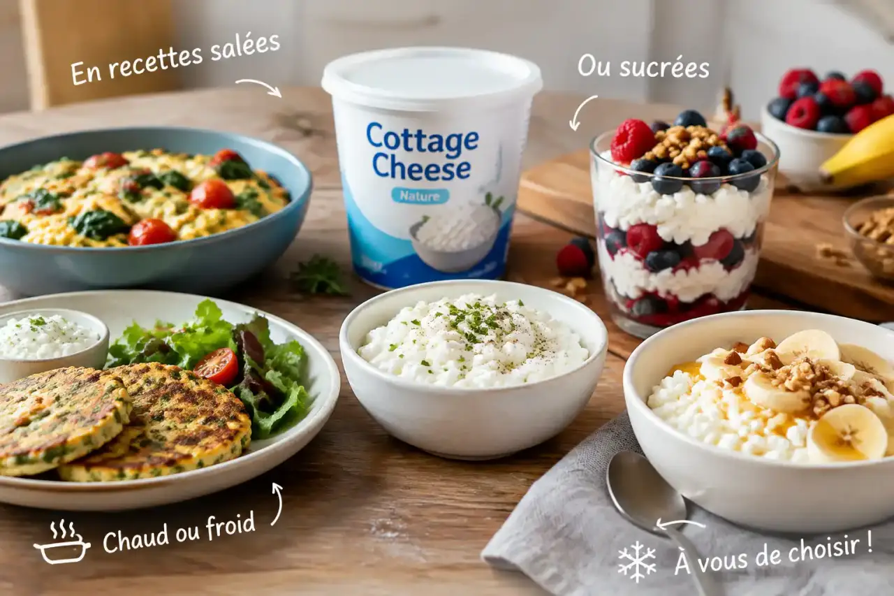 Le cottage cheese se cuisine chaud ou froid, en recettes salées comme sucrées