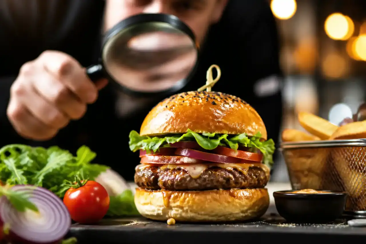 Un burger gourmet juteux et croustillant dans une ambiance urbaine