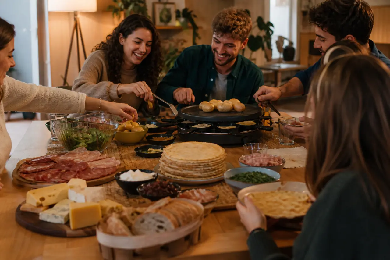 Repas sans préparation entre amis : buffet, raclette ou crêpes, quel format choisir ?