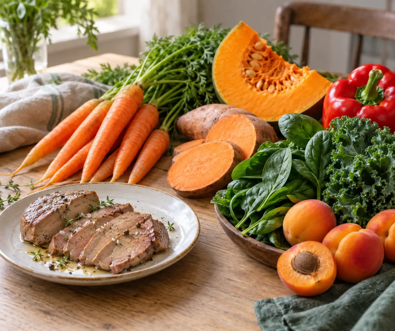 Les aliments riches en vitamine A : le rétinol du foie et le bêta-carotène des végétaux