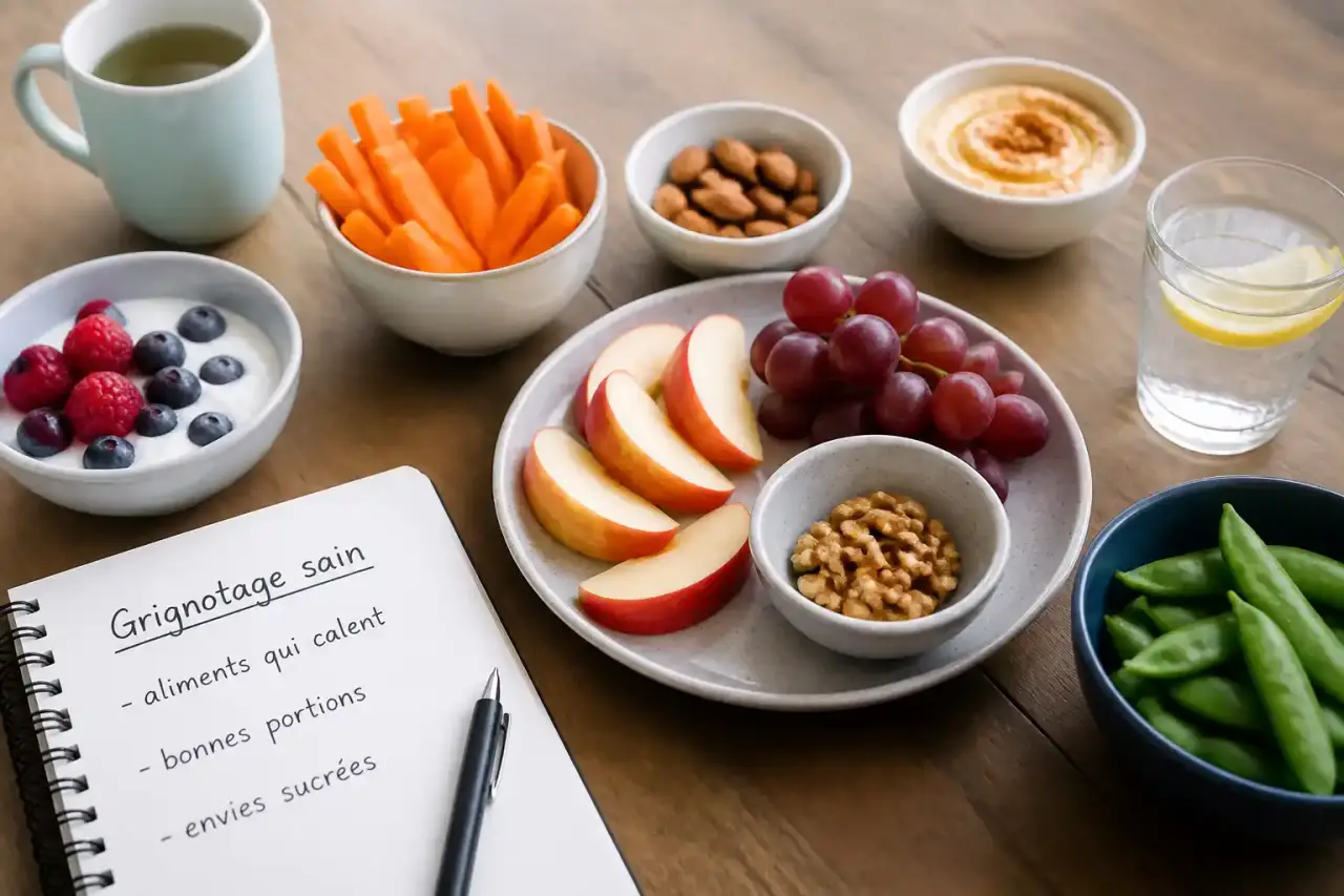 Grignotage sain : les aliments qui calent, les bonnes portions et les envies sucrées